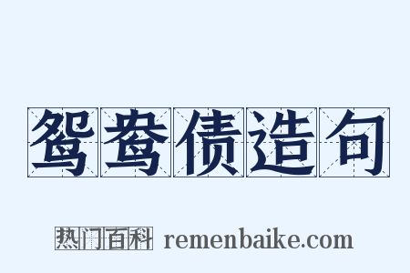鸳鸯债造句是什么意思的图片
